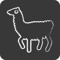 Symbol Lama. verbunden zu inländisch Tiere Symbol. einfach Design editierbar. einfach Illustration vektor