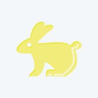 Symbol Hase. verbunden zu inländisch Tiere Symbol. einfach Design editierbar. einfach Illustration vektor