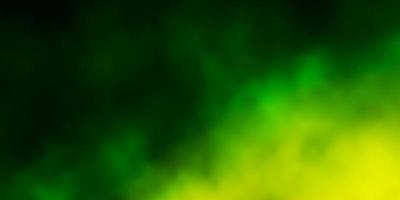 dunkelgrüner, roter Vektorhintergrund mit Cumulus. vektor