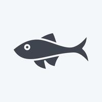 Symbol Fisch. verbunden zu inländisch Tiere Symbol. einfach Design editierbar. einfach Illustration vektor