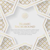 islamisch Arabisch Arabeske Ornament Rand Luxus abstrakt Weiß Hintergrund mit Kopieren Raum zum Text vektor