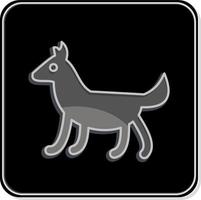 ikon hund. relaterad till inhemsk djur symbol. enkel design redigerbar. enkel illustration vektor