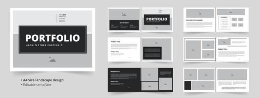 die Architektur Portfolio Innere Portfolio, Vektor Landschaft Portfolio Design