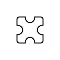 Puzzle isoliert Linie Symbol. editierbar Schlaganfall. es können Sein benutzt zum Webseiten, Shops, Banner, Flyer vektor