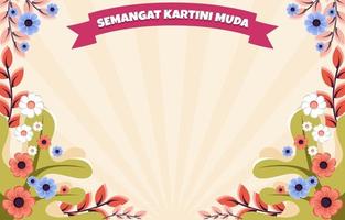 selamat hari kartini bakgrund vektor