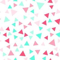 geometrisk sömlös mönster av turkos, rosa, röd trianglar för textil, papper och Övrig ytor vektor