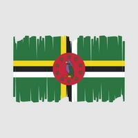 Dominica Flagge Vektor Illustration