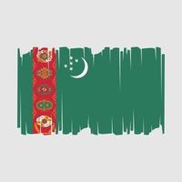 turkmenistan flagga vektor illustration