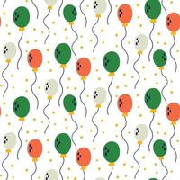 Heilige Patrick's Tag Vektor nahtlos Muster mit Feier Ballons