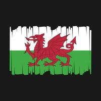 wales flagga vektor illustration