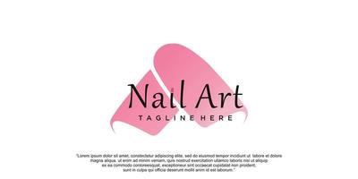 Logo Nagel Schönheit oder Nagel Polieren Symbol Logo Design zum Schönheit Salon mit einzigartig Konzept Prämie Vektor