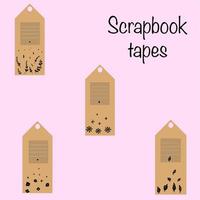 Scrapbooking Stichworte mit Linien und Abbildungen vektor