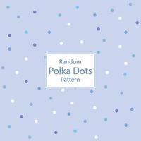 nahtlos Blau und Weiß zufällig Polka Punkte Muster vektor