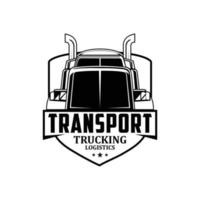 transport lastbilstransporter logistik logotyp vektor