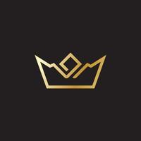 krona koncept logotyp formgivningsmall vektor