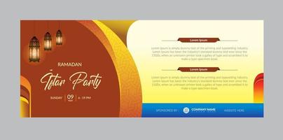 iftar Party Banner Design Vorlage vektor