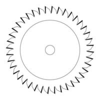 cirkulär fick syn på vektor ikon