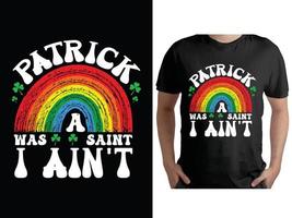 st. Patrick's Tag T-Shirt Design, Heilige Patrick's Tag Shirt, Glücklich irisch Hemd vektor