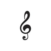 Melodie-Symbol Vektor-Illustration, Musik, Melodie-Notiz-Symbol-Vorlage vektor