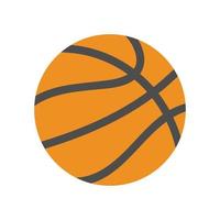 basketboll. sporter Utrustning. orange boll. vektor platt illustration med vit isolerat bakgrund.