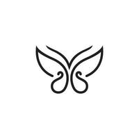 fjäril logo mallar vektor