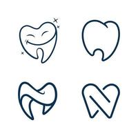 Zahnklinik Logo Vektor und medizinische Ikone