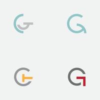 initialer g logo ikon vektor designmall