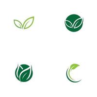 gröna blad logotyp ekologi natur vektor ikon