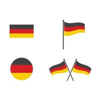 Tyskland flagga vektor illustration design