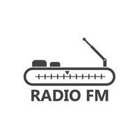 radio utsända logotyp ikon vektor illustration