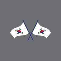 Koreanisch Flagge Vektor Illustration Design