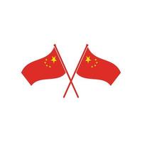 kinesisk flagga vektor illustration design