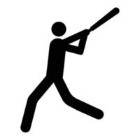 Baseball Spieler Symbol vektor