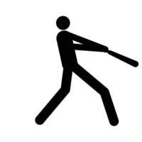 Baseball Spieler Symbol vektor