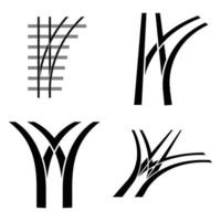 Gabel Schiene Symbol Vektor