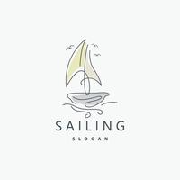 segelbåt logotyp design, fiske båt illustration, fiske båt företag varumärke vektor ikon, båt affär design, fisk affär, transport