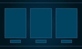 sci fi hud trogen ramar rektangulära mallar uppsättning hi-tech ui för företag och sjukvård tillämpningar webb mobil vektor design