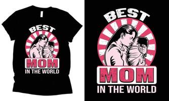 Beste Mama im das Welt , Mutter, s Tag T-Shirt Design vektor