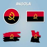 angola flagga nationell afrika emblem ikon vektor illustration abstrakt design element.