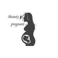 Schönheit schwanger Frauen Vektor Symbol