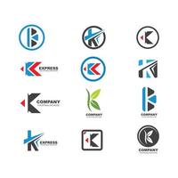 k Brief Logo Symbol Vektor Design
