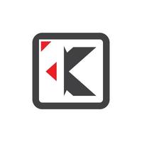 k Brief Symbol Logo Vektor Illustration