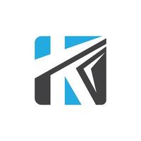 k Brief Symbol Logo Vektor Illustration