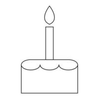 födelsedagstårta ikon vektor