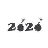 2020 Neu Jahr Symbol Vektor Illustration