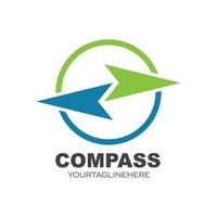 Kompass Pfeil Logo Vektor tempate Illustration