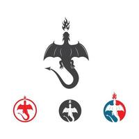 Drachen Logo Vorlage Vektor Design