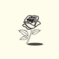 einstellen schön Rose Blume zeichnen mit Hand vektor