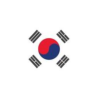 Koreanisch Flagge Vektor Illustration Design