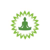 Meditation Logo Vorlage Vektor Symbol